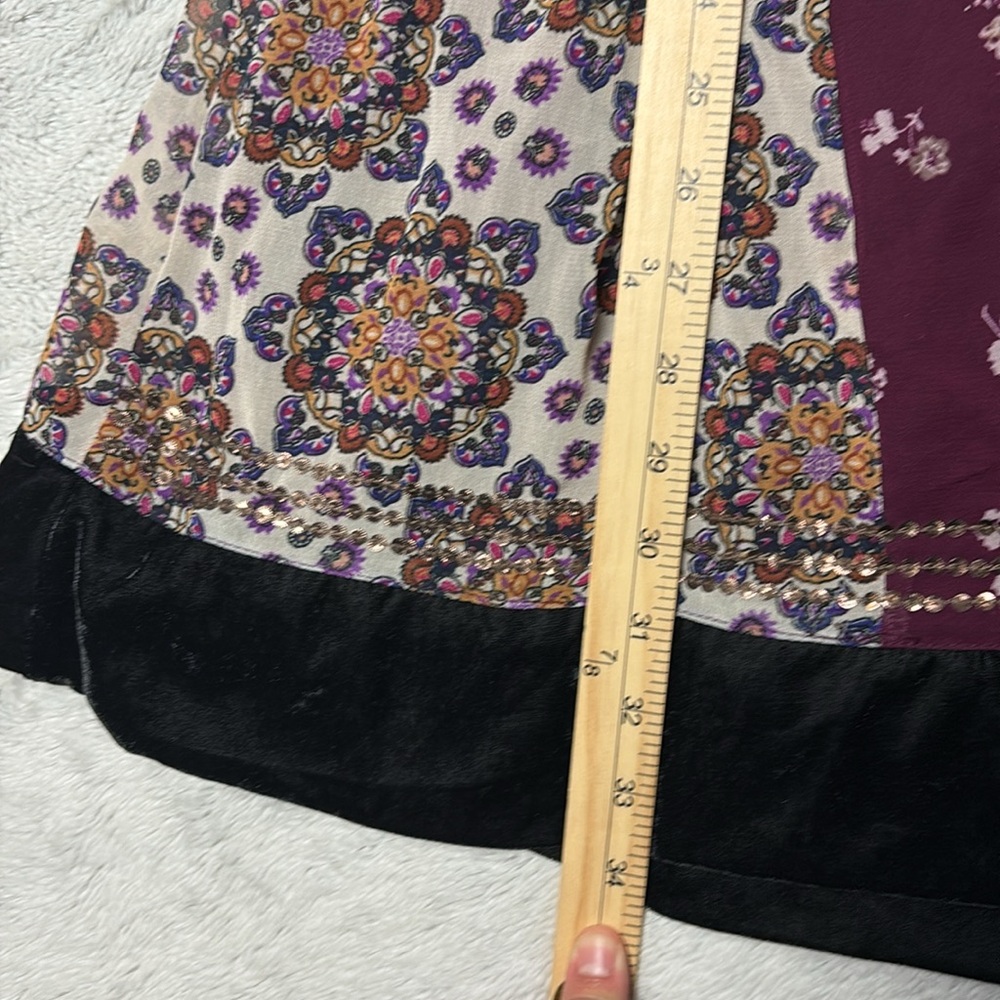 Anthropologie Maeve Quartier Dress Patchwork Renaissance Boho Artsy Party XS - Picture 11 of 13
